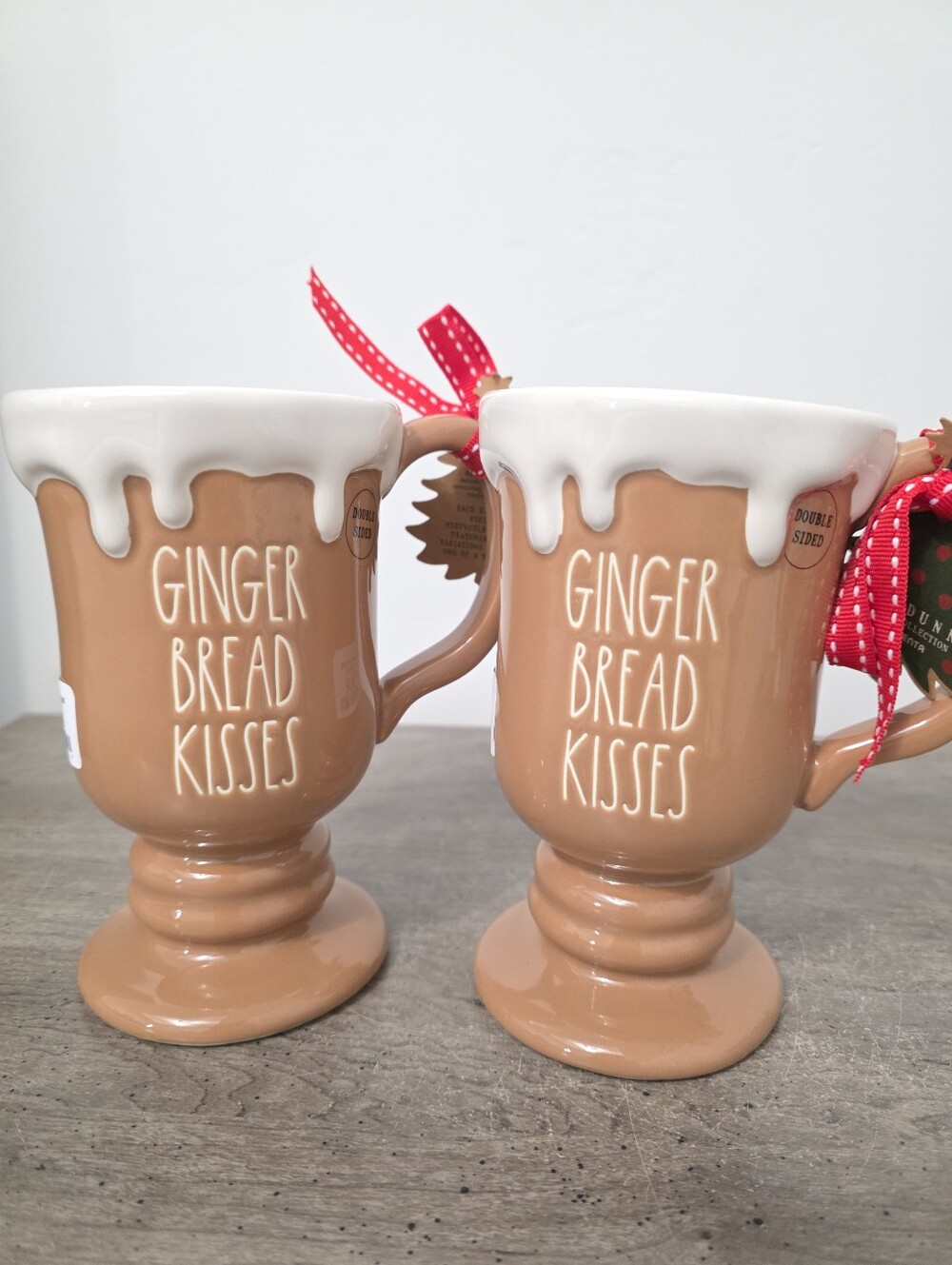 Rae Dunn Christmas Gingerbread Kisses Mug Double-sided New Viral